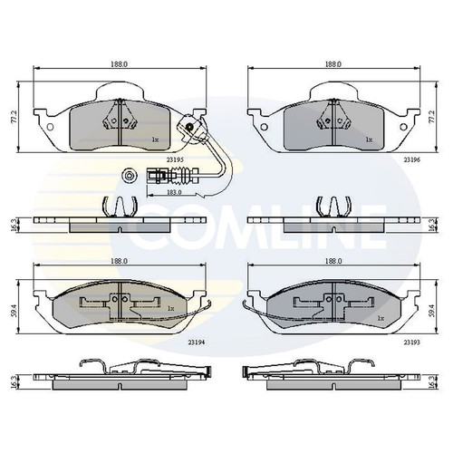 Brake pads set for - brake,