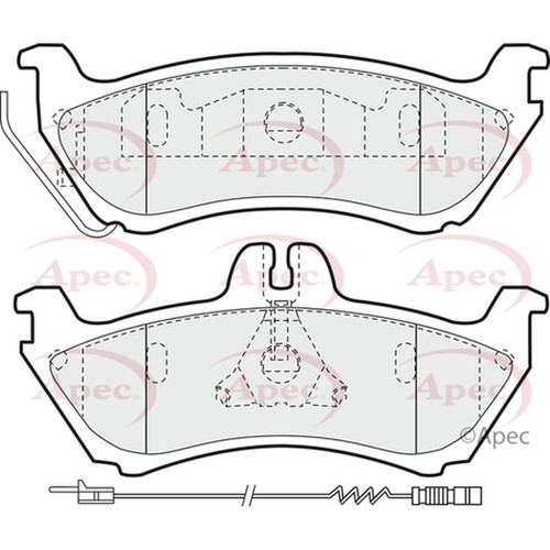 Brake pads set - pads, mercedes