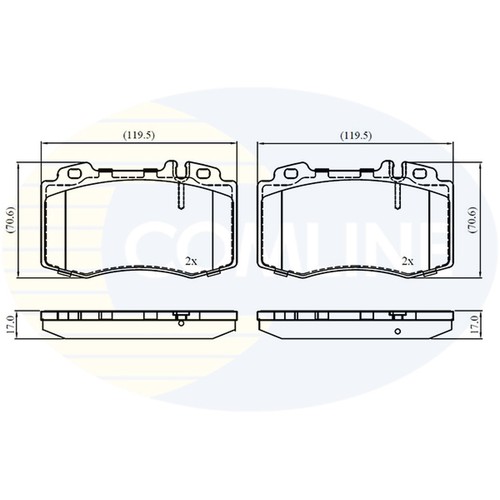 Brake pads set for mercedes - brake,