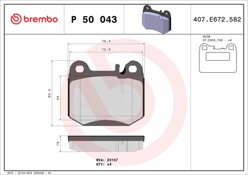 For brembo 043 ham - for,