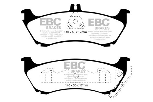 Ebc greenstuff rear brake pads - brake,